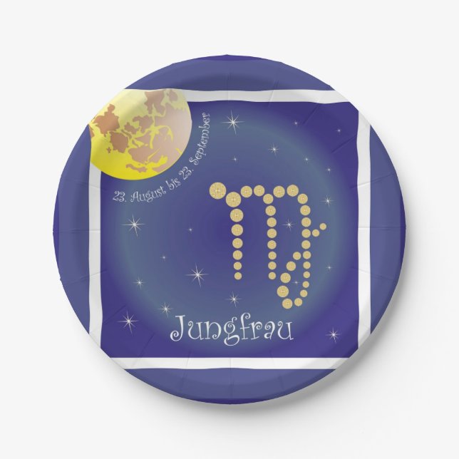 Prato De Papel Jungfrau 23. August bis 23. setembro / Teller (Frente)