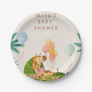 Prato De Papel  Jungle Safari Baby Shower Plates
