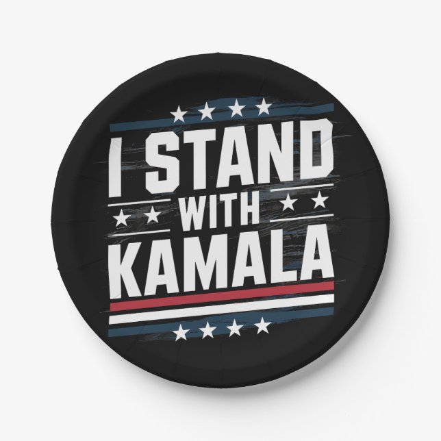 Prato De Papel Kamala Harris (Frente)