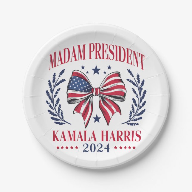 Prato De Papel Kamala Harris (Frente)