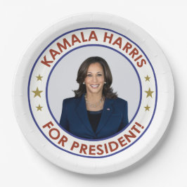 PRATO DE PAPEL KAMALA HARRIS PARA O PRESIDENTE!