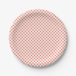 Prato De Papel "Kanoko" Padrão de Mancha Rosa de Salmão