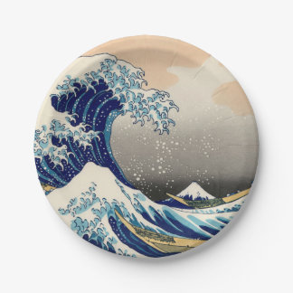 Prato De Papel KATSUSHIKA HOKUSAI - A grande onda fora de