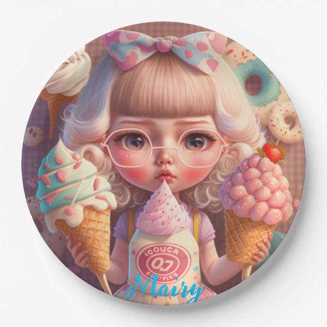 Prato De Papel Kawaii (Frente)