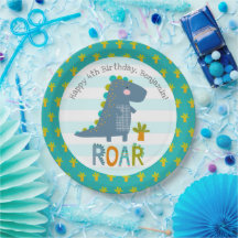Kawaii Dinossaur Roar Boy Cute Blue