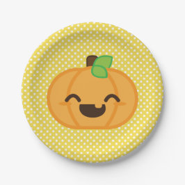 Prato De Papel Kawaii Jackolantern Pumpkin Papéis de Halloween