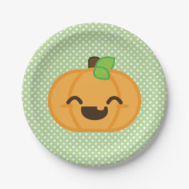 Prato De Papel Kawaii Jackolantern Pumpkin Papéis de Halloween