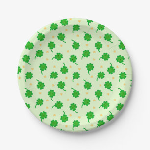 Prato De Papel Kawaii Lucky Clover