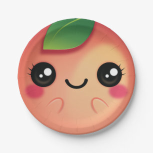 Prato De Papel Kawaii Peach