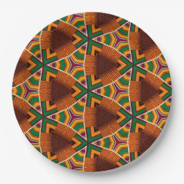 Prato De Papel Kente Geometrics Kwanzaa Afrocentric
