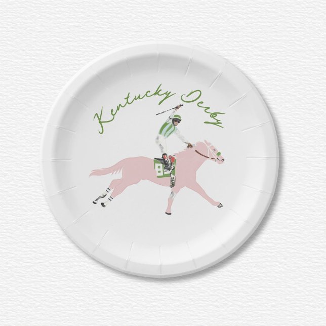 Prato De Papel Kentucky Derby Horse Jockey Plates (Criador carregado)