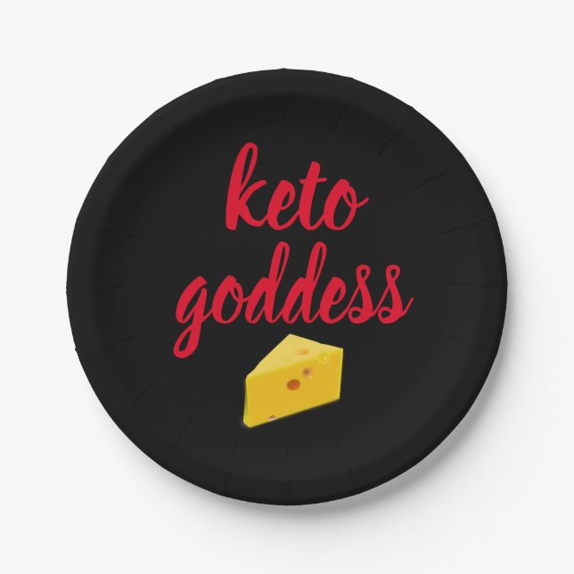 Prato De Papel Keto Goddess Cheese Slice (Frente)