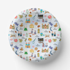 Prato De Papel Kids Eid Mubarak Paper Bowl – Colourful Islamic