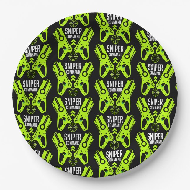 Prato De Papel Kids Toy Gun Batalha Natal (Frente)