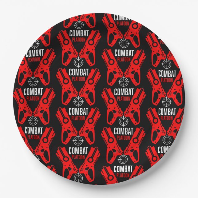 Prato De Papel Kids Toy Gun Batalha Natal (Frente)