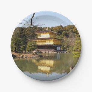 Prato De Papel Kinkaku-ji 金 閣 寺 Templo do Pavilhão do Ouro