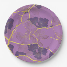 Prato De Papel Kintsugi japonês. Dois lados.