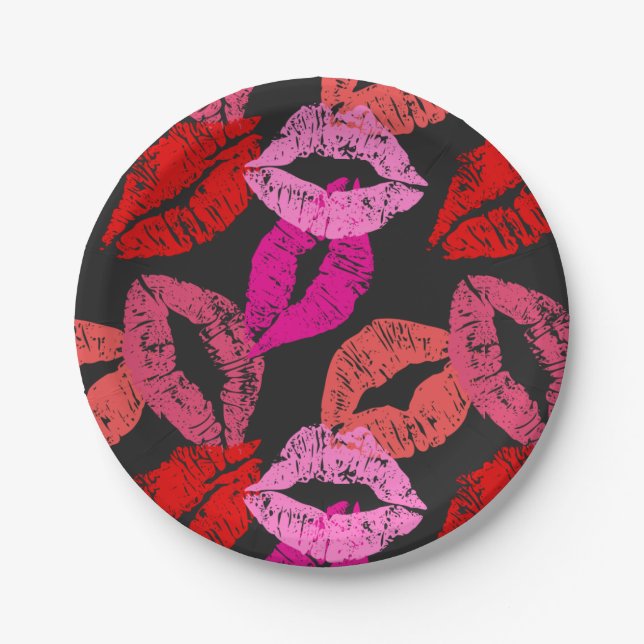 Prato De Papel Kiss Mark (Frente)