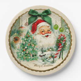 Prato De Papel Kitschmas Nostálgico