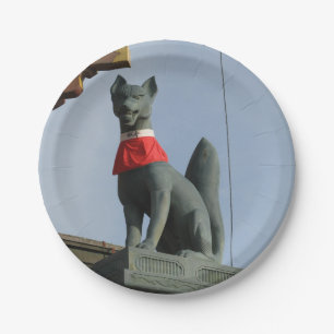 Prato De Papel Kitsune キ ツ ネ (Fox) com Joia na Boca