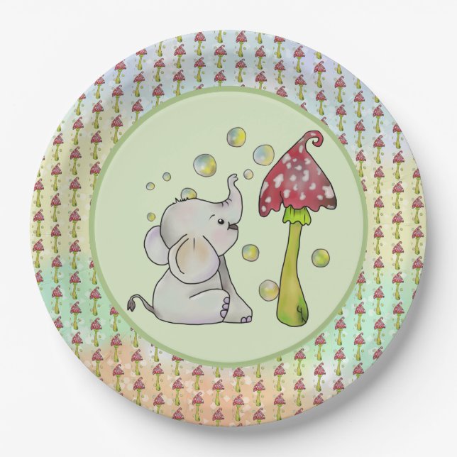 Prato De Papel kleiner Elefant  pappteller (Frente)