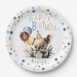 Prato De Papel Koala Birthday Paper Plates