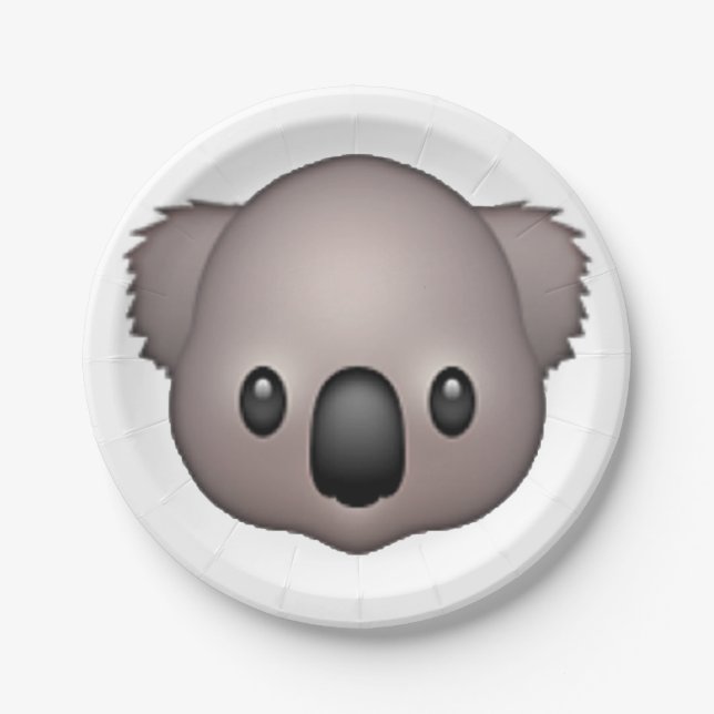 Prato De Papel Koala - Emoji (Frente)