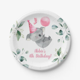 Prato De Papel Koala Girl Birthday