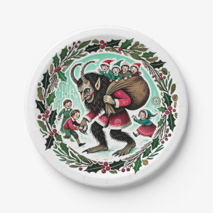 Prato De Papel Krampus Christmas