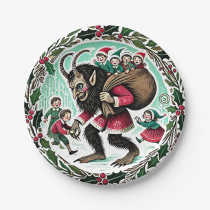 Prato De Papel Krampus Christmas