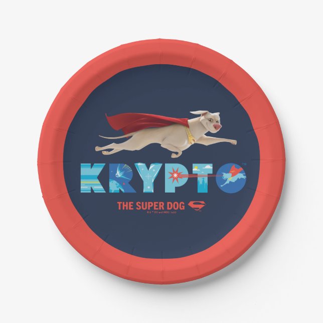 Prato De Papel Krypto O Super Cão (Frente)
