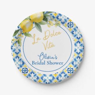 Prato De Papel La Dolce Vita Chuveiro de Noiva de Limão