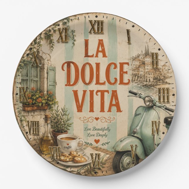 Prato De Papel La Dolce Vita Italian (Frente)