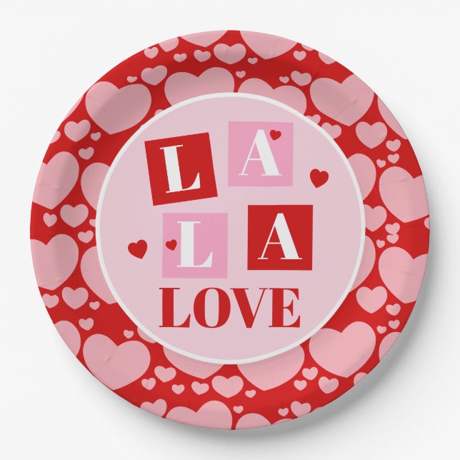 Prato De Papel La La Love Dia dos Namorados (Frente)