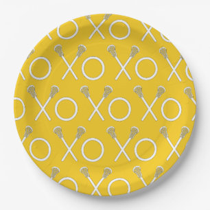 Prato De Papel Lacrosse Team Yellow