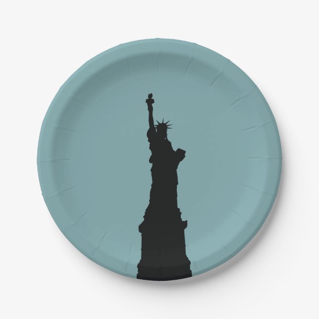 Prato De Papel Lady Liberty Paper Plates (Frente)