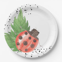 Ladybug com Bolinhas de Cores de Água
