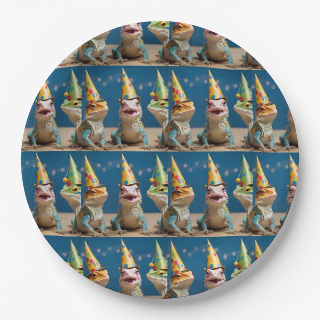 Prato De Papel Lagartos do Partido (Frente)