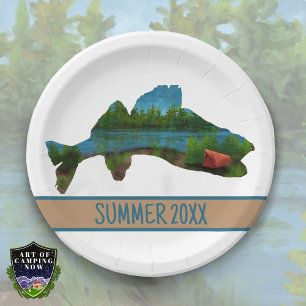 Prato De Papel Lago Walleye Fish Tent Camping