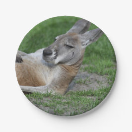 Prato De Papel Laid-back Kangaroo