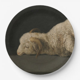Prato De Papel Lamb de Deus (Agnus Dei) (Animais Sacrificados)