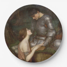 Prato De Papel Lamia e o Soldier (por John William Waterhouse)