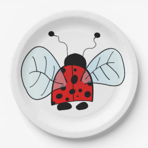 Prato De Papel Lâmpada de Mesa Ladybug