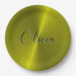 Prato De Papel Lâmpada fina amarela