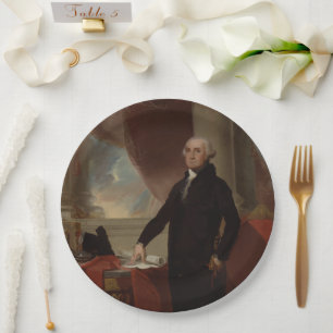 Prato De Papel Lansdowne Portrait: Presidente dos EUA George Wash