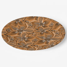 Laranja, cinza, flores aquáticas.