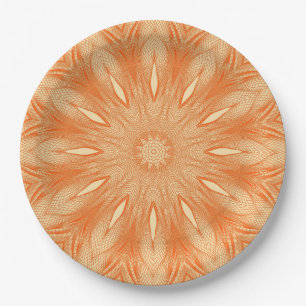 Prato De Papel Laranja Faux Tulle Design