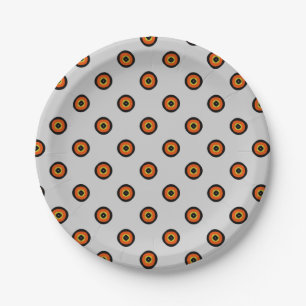 Prato De Papel Laranja Verde Preto