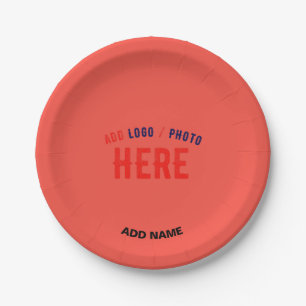 PRATO DE PAPEL LARANJA VERIFICADA PERSONALIZADA MODERNA MODERNA V