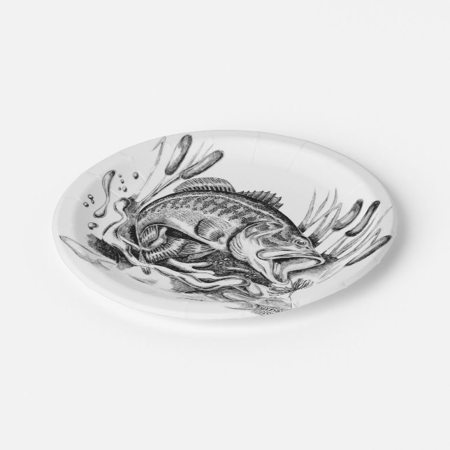 Prato De Papel Largemouth Bass (Inclinado)